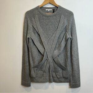 Helmut Lang 17AW Cashmere Mummy Bondage Strap Sweater Grey